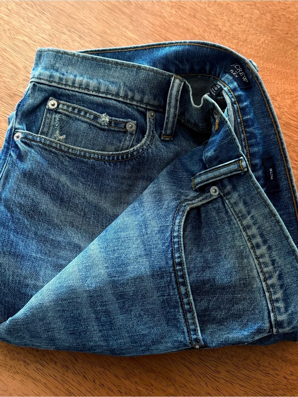 Jcrew’ Slimfit Light Faded Blue Jeans, Men’s 36x32